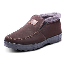 Load image into Gallery viewer, Tangnest Winter Men's Cotton Shoes Soft Fur Warm Ankle Boots For Man Casual Round Toe Slip-on Snow Boots High Top Shoes XMM194