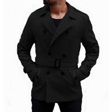 Load image into Gallery viewer, Warm Winter British Outwear Men's Trench Long Coats Wool Coat Turn-Down Collar Double Breasted Slim Fit Fashion Jackets Male