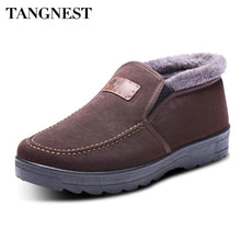 Load image into Gallery viewer, Tangnest Winter Men&#39;s Cotton Shoes Soft Fur Warm Ankle Boots For Man Casual Round Toe Slip-on Snow Boots High Top Shoes XMM194
